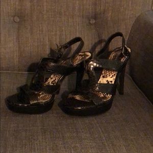 Gianni Bini Black strappy heels